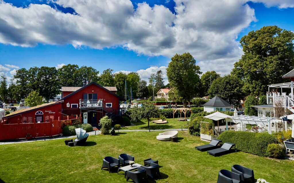 Bomans hotell, Bomans trädgård, hotellträdgård, Trosa hamn, loungemöbler